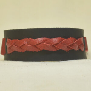 Bracelet large avec tresse